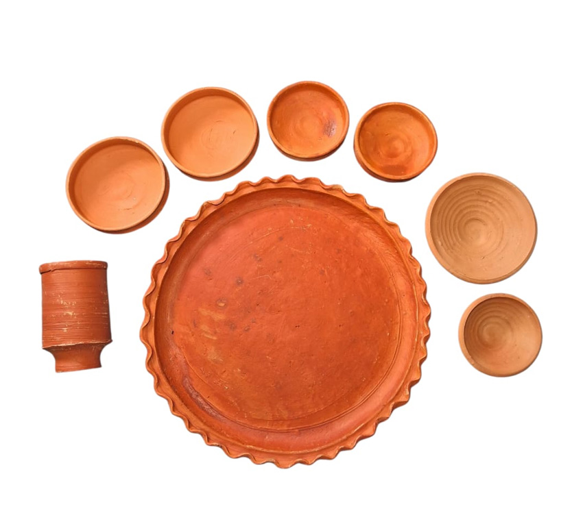 Terracotta Thali Set Pack Of 7
