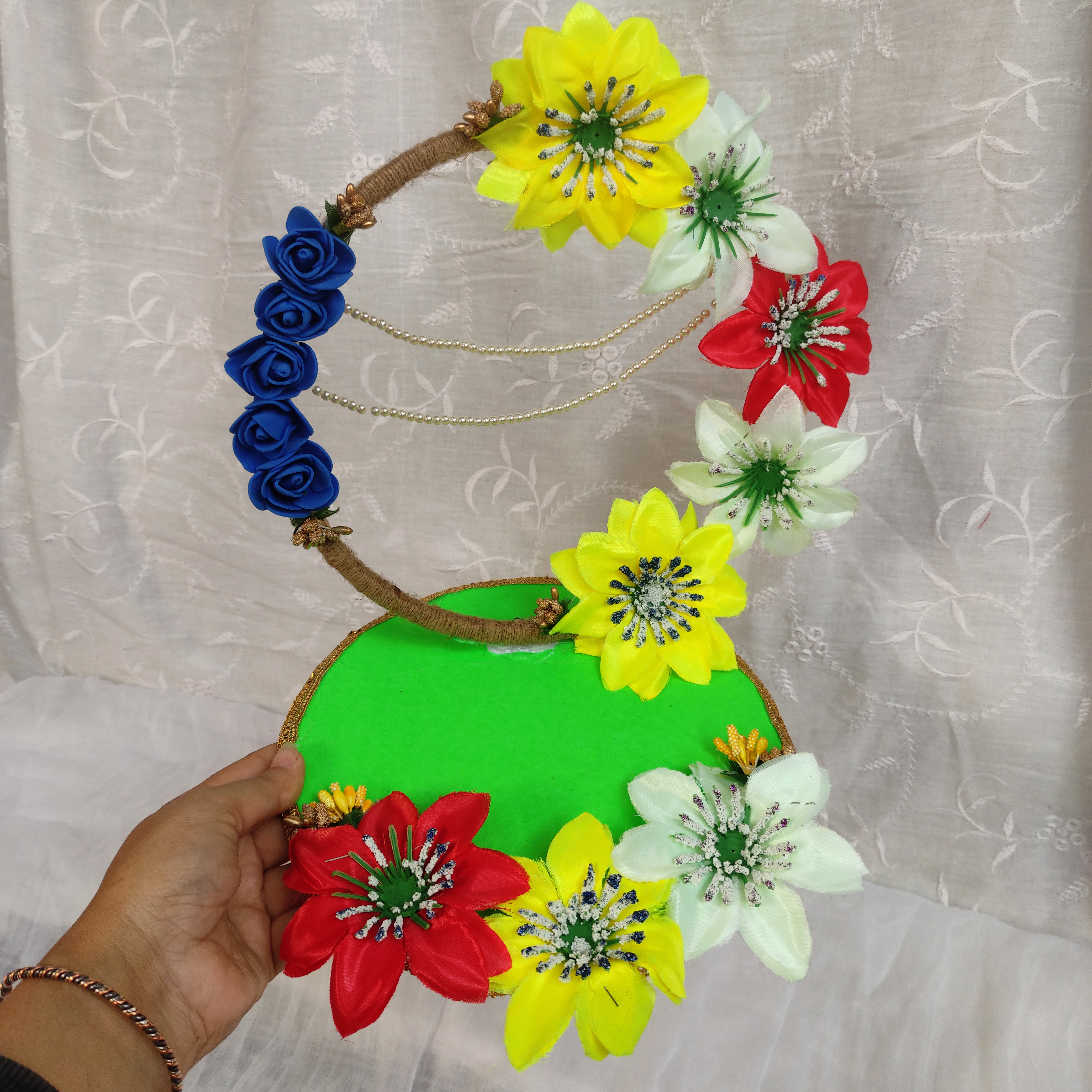 Haldi/mehendi/babyshower handmade jewellery, Platter