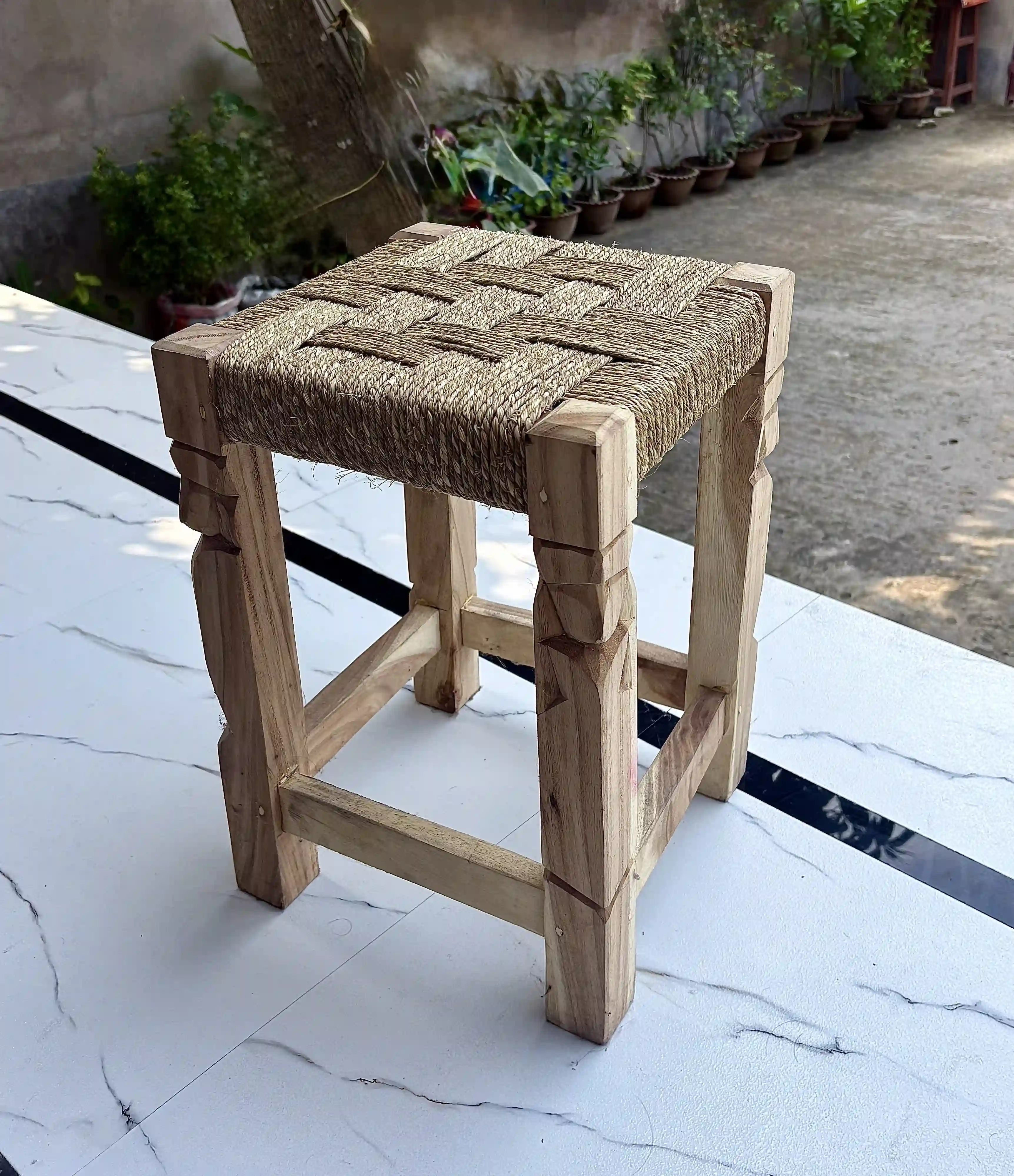 Designer Wooden Stool - Pencha Design
