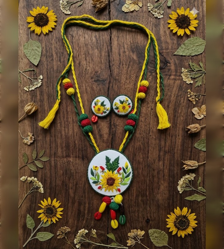 Sunflower Embroidery jwelary