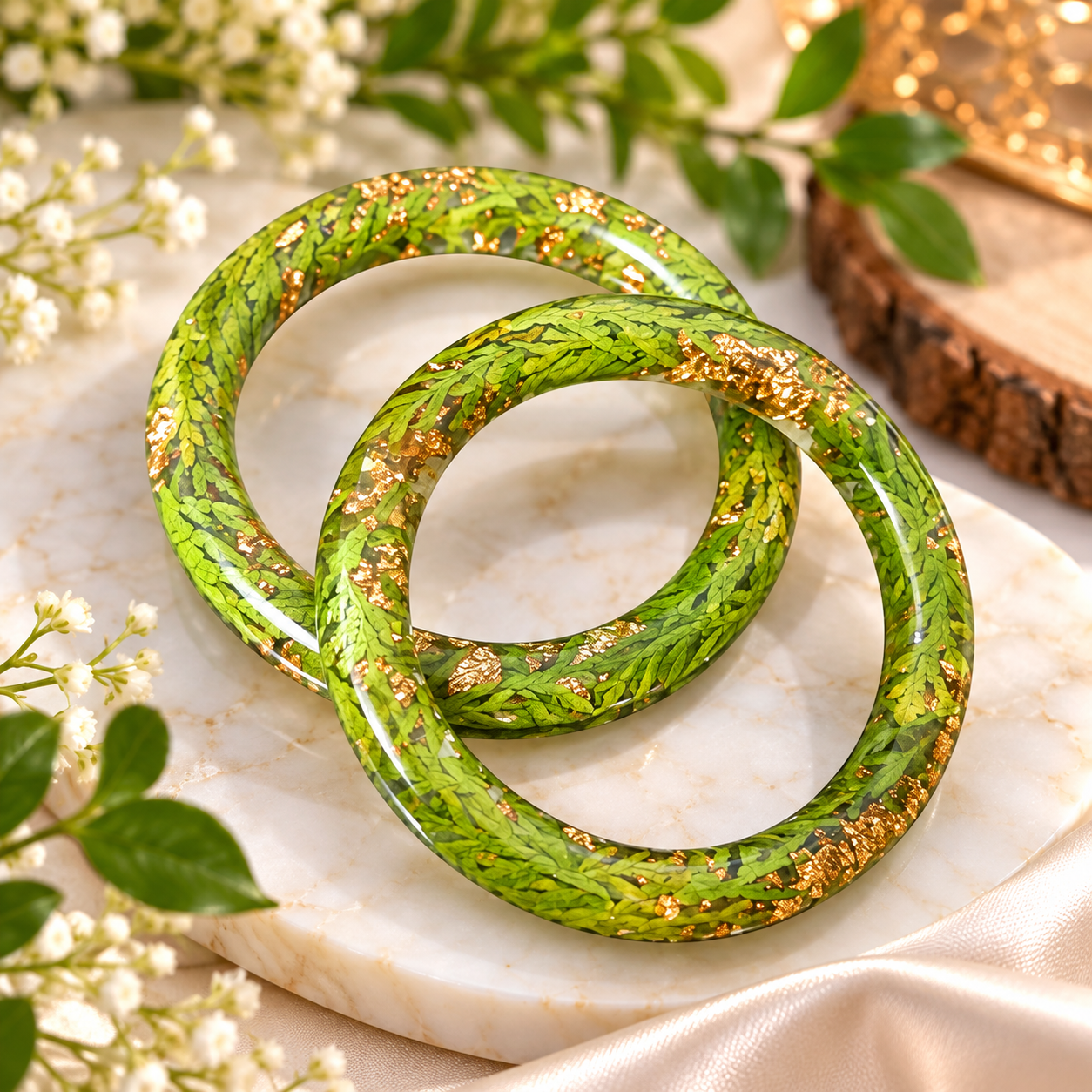 Handmade Resin Designer Bangle Set for Women